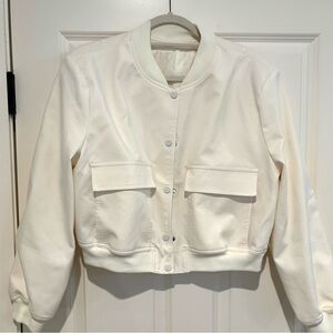 Women's Cream Bomber Jacket
